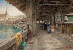 De Kapelbrug, Luzern door Harry Goodwin