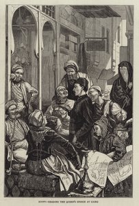 Egypte, het voorlezen van de Troonrede in Caïro door Harry Hamilton Johnston