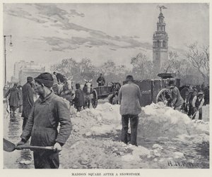 Madison Square na een sneeuwstorm