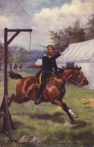 Britse soldaat van de 10th Hussars citroenknipsel (kleurenlitho)