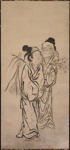Een Koppel, eind 1500s door Hasegawa Soen