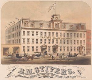 R. M. Stivers, Fabrikanten van Fijne Koetsen, 146-152 East 31st Street, New York, 1872-73
