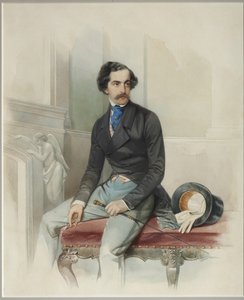 Portret van Alexey Arkadyevich Stolypin Mongo 1816-1858, 1845