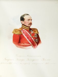 Portret van Baron Iosif Iosifovich von Velio 1795-1867 Uit het Album van de Keizerlijke Huzaren, 1846-1849