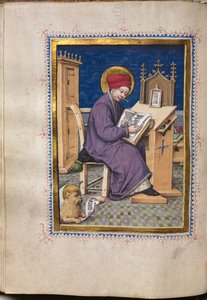 Evangelieboek met Evangelistenportretten: Sint Marcus door Hausbuch Master