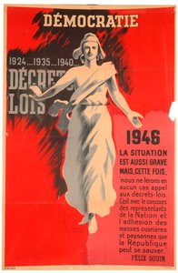 Franse pro-democratie poster, 1946 door Havas
