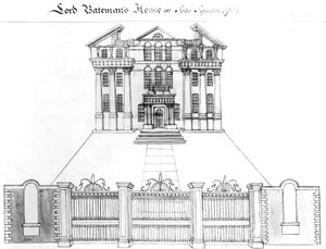 Huis van Lord Bateman in Soho Square, 1764 door Haynes King