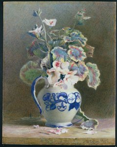 Geraniums in een Chinese Kan, 1875 door Hector Caffieri