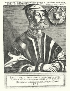 Bernhard Knipperdolling, Duitse wederdoper en een van de leiders van de Münsterse Opstand van 1534-1535 door Heinrich (after) Aldegrever