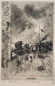 Een pier in Engeland door Heinrich Aldegrever