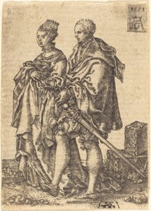 Dansend paar door Heinrich Aldegrever
