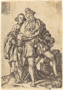 Dansend paar door Heinrich Aldegrever