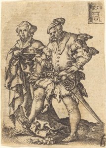 Dansend Paar door Heinrich Aldegrever