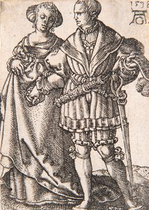 Uit de serie De kleine bruiloftsdansers, 1538 door Heinrich Aldegrever