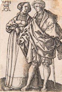 Uit de serie De Kleine Bruiloftsdansers, 1538 door Heinrich Aldegrever