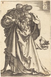 Grote Bruiloftsdansers, 1538 door Heinrich Aldegrever