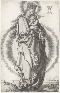 Madonna met kind op de maansikkel door Heinrich Aldegrever