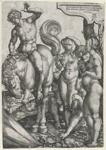 Marcus Curtius door Heinrich Aldegrever