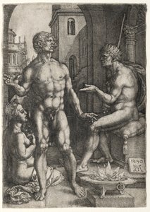 Mucius Saevola, 1530 door Heinrich Aldegrever