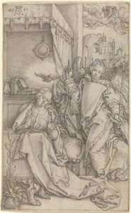 De Annunciatie, 1552 door Heinrich Aldegrever
