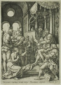 Het oordeel van Salomo door Heinrich Aldegrever