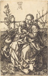De Maagd zittend, 1553 door Heinrich Aldegrever