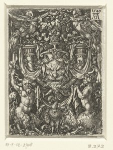 Vlakdecoratie met grotesken door Heinrich Aldegrever