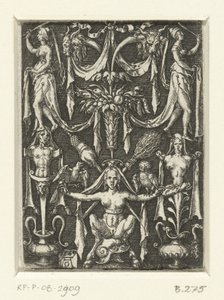Vlakdecoratie met grotesken door Heinrich Aldegrever