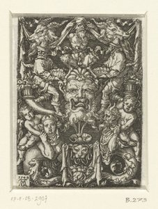Vlakdecoratie met grotesken door Heinrich Aldegrever