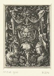 Vlakdecoratie met grotesken door Heinrich Aldegrever