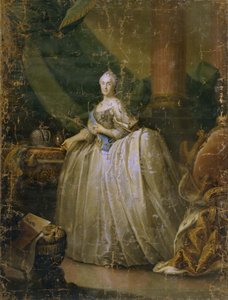 Portret van keizerin Catharina II, 1765 door Heinrich Buchholz