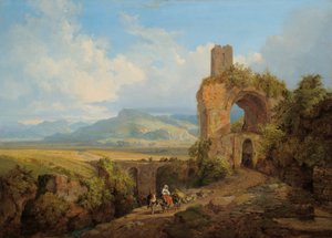 Campagnalandschap door Heinrich Burkel