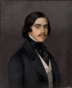 Portret van Mikhail Alexandrovich Bakunin 1814-1876, 1841 door Heinrich Ferdinand Grünewald