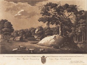 Huidige overblijfselen van het kasteel van Niels Ebbesen Nørreriis. E Storch del.