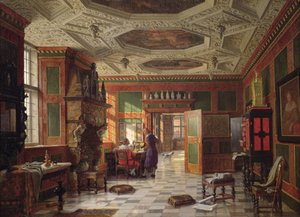 Interieur van het Rosenburg Paleis, Kopenhagen door Heinrich Hansen