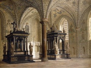 Kathedraal van Roskilde, Denemarken, 1874 door Heinrich Hansen