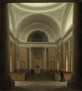 De Slotskirken van Christiansborg, Kopenhagen, ca. 1850s door Heinrich Hansen