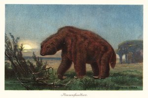Megatherium americanum in het maanlicht