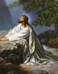 Christus in de tuin van Gethsemane door Heinrich Hofmann door Heinrich Hofmann