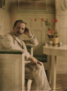 Zelfportret van Heinrich Kühn (Autochrome)