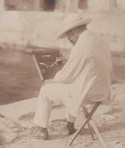 Strandschilder (vermoedelijk Hugo Henneberg). 1906