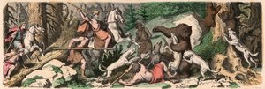 Oude Griekenland: Berenjacht door Heinrich Leutemann