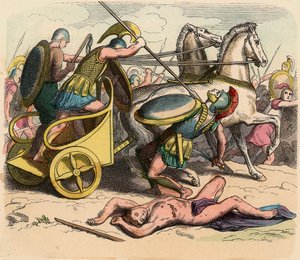 Oud Griekenland: Griekse militaire, Griekenland ten tijde van de koningen, Oorlogswagen door Heinrich Leutemann