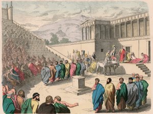 Oud Griekenland: Theater - Productie van de tragedie Agamemnon