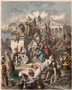 Oud Rome: Plundering van Rome door de Vandalen, op 2 juni 455, 1866 door Heinrich Leutemann