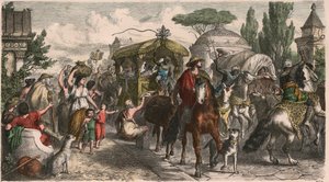 Oud Rome: Via Appia (Appische Weg) in de Keizertijd door Heinrich Leutemann