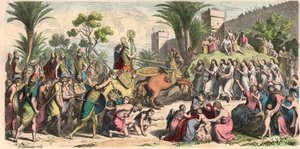Assyriër: Ontvangst van een zegevierende generaal door Heinrich Leutemann