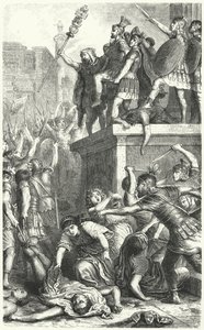 Opstand door de Pretoriaanse Wacht in het Oude Rome door Heinrich Leutemann