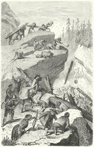 Tiroolse rebellen vechten tegen het Franse leger bij de Slag om de Sachsenklemme door Heinrich Leutemann