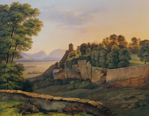 De Mönchsberg bij Salzburg door Heinrich Reinhold